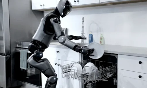 ai robot washes dishes