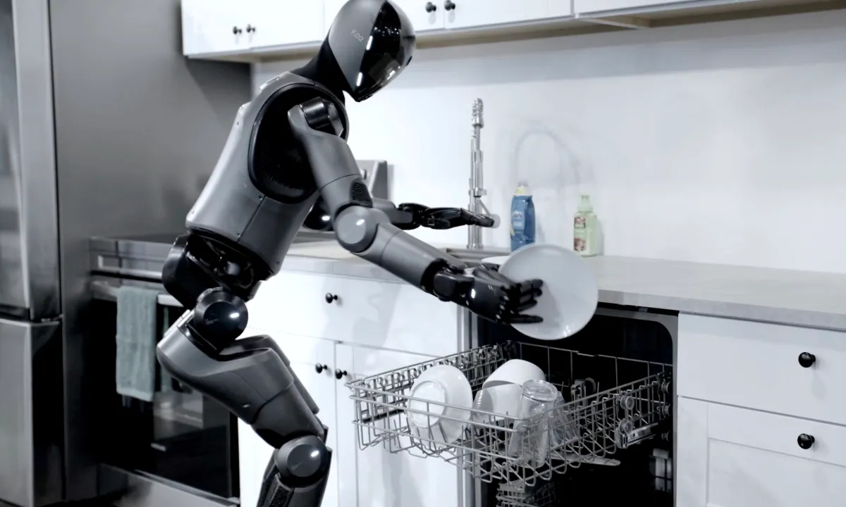 ai robot washes dishes